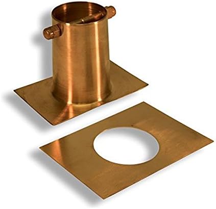 Nautical Cups Copper Rain Chain with Installation Kit - 10 Foot