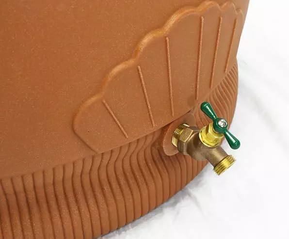 65-Gallon Urn Rain Wizard Decorative Barrel (Terracotta, 1 Pack)