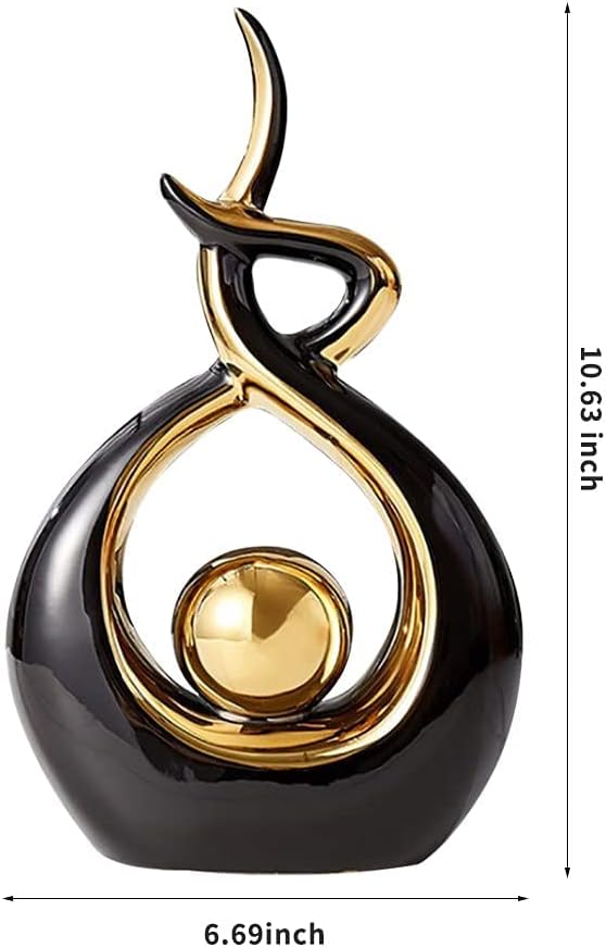 Norrclp Home Decor Modern Abstract Art Ceramic Statue Table Decorations for Dining Room Living Room Office Centerpiece