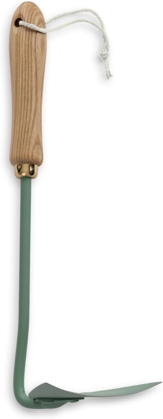 Barebones Triangle Hoe - Stainless Steel Blade Japanese Gardening Tools for Weeding Long Handle and Hand Hoe (Ash/Mint)