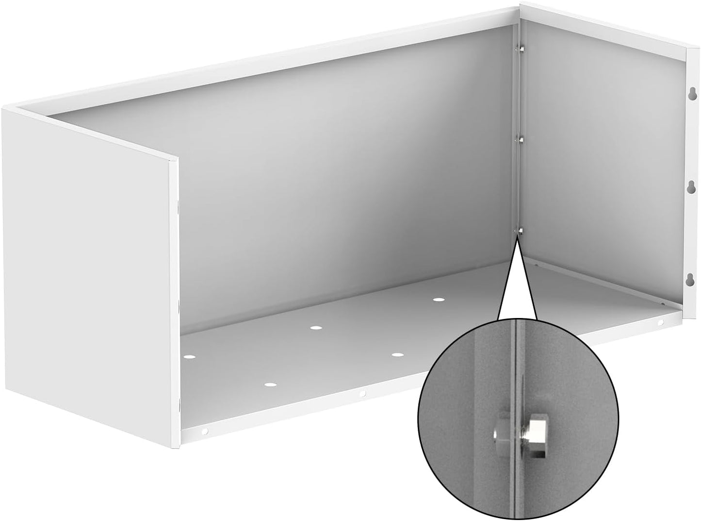 Outdoor Metal Planter Box - Heavy-Duty Rectangular Trough, All-Weather Rust-Resistant Design with 6 Drainage Holes | Large 36x15x15 Inch for Patio, Porch & Garden, White