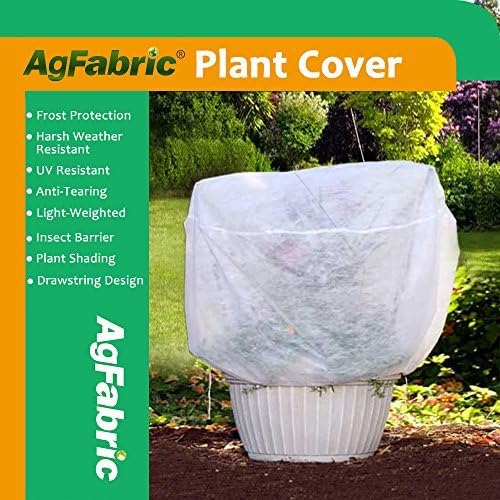 Agfabric Plant Covers Freeze Protection 0.55oz 34"x28" Shrub Cover,Winter Tree Cover for Season Extension&Frost Protection,White