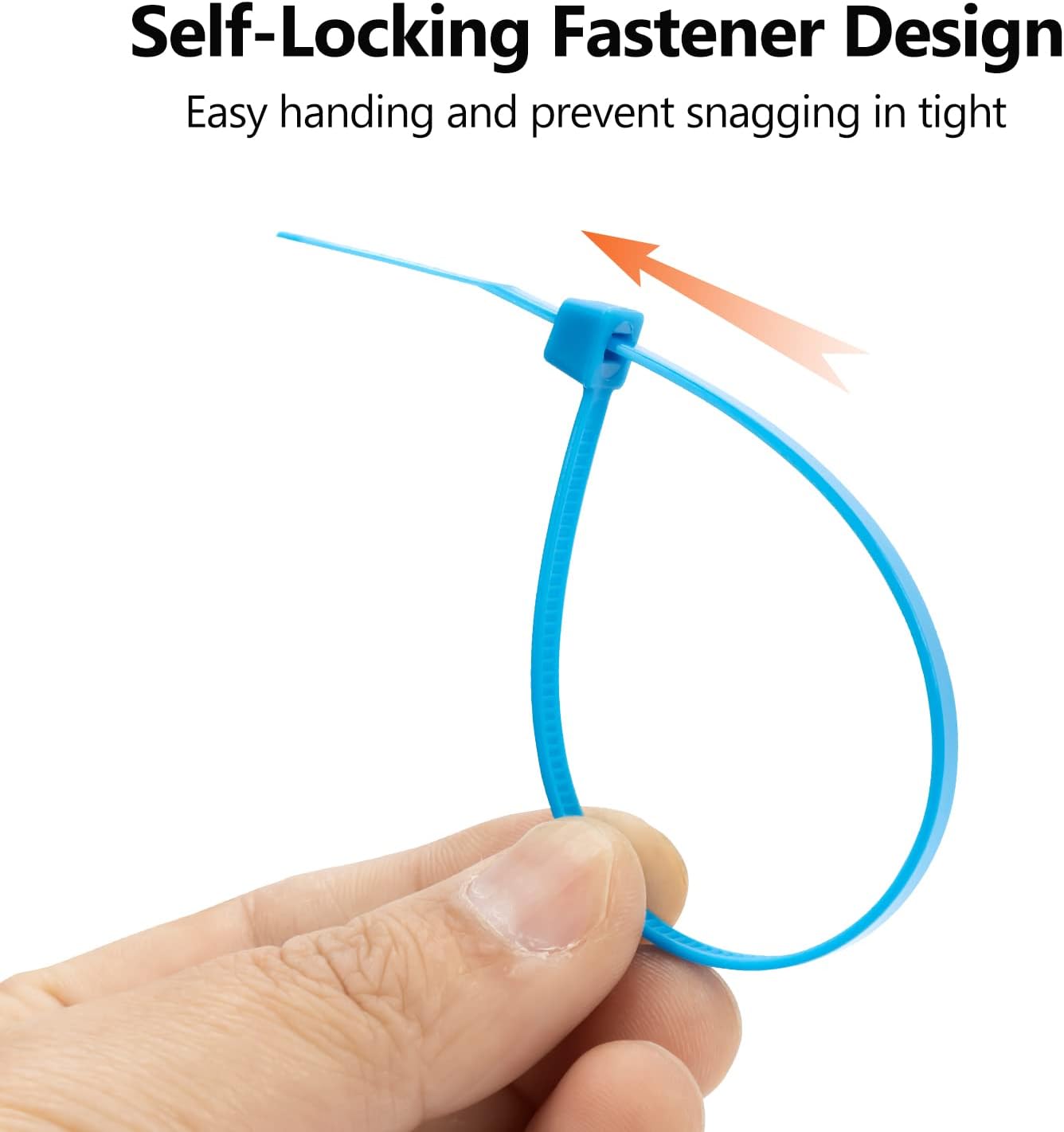 XINGO 100PCS Cable Zip Ties Heavy Duty, Premium Nylon Plastic Wire Ties with 50 Pounds Tensile Strength, Self-Locking Black Nylon Zip Ties for Indoor and Outdoor (10 inch, White)