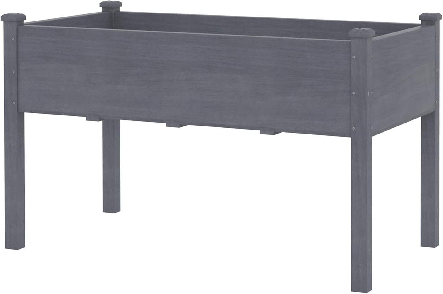 MUPATER 4x2FT Raised Garden Bed,Raised Garden Bed with Four Legs, Elevated Planter Box with Drainage Holes for Herbs, Flowers and Vegetables for Garden, Greenhous and Farm, Gray
