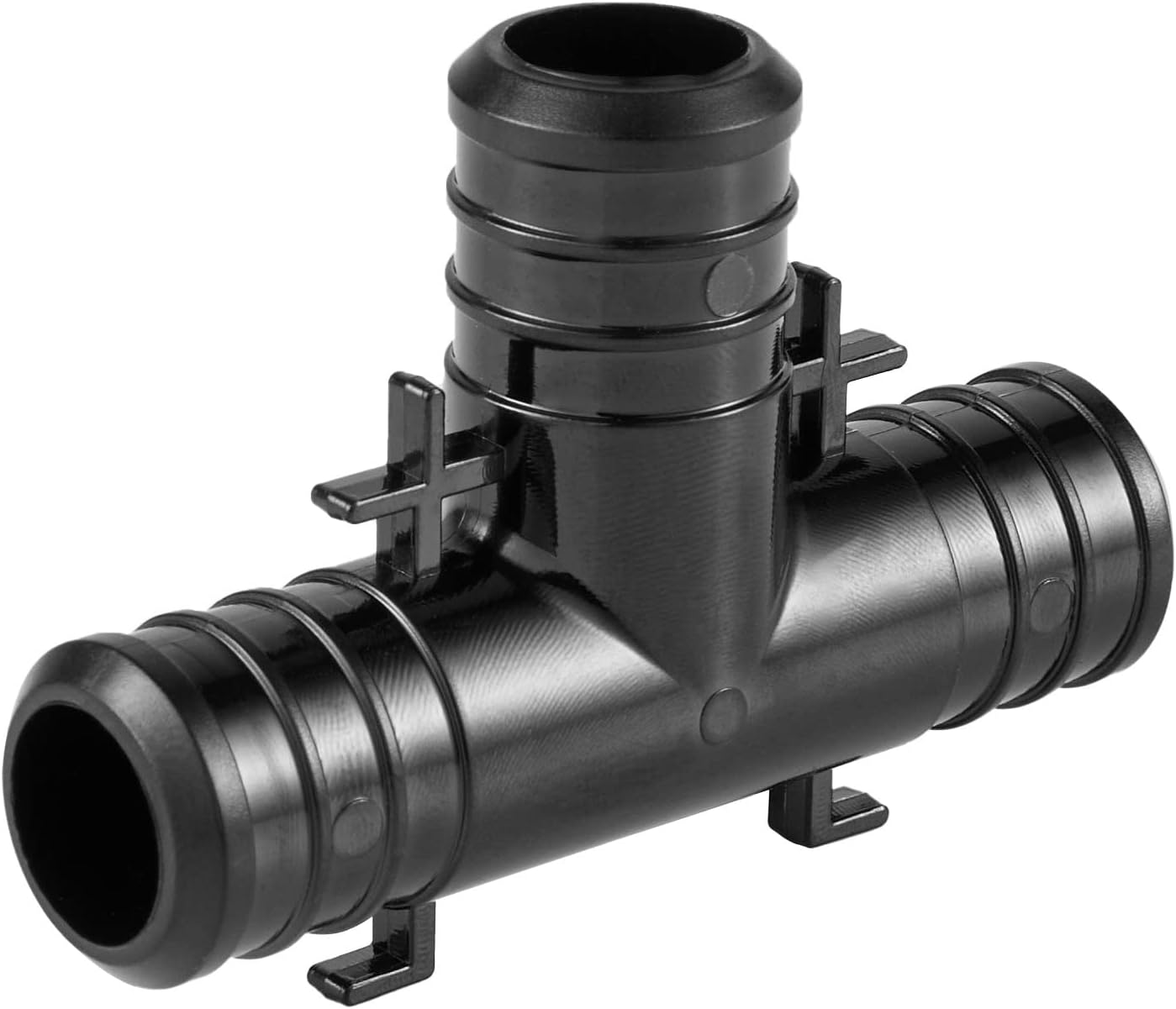10-Pack EFIELD Pex Fittings Poly PPSU Barb Crimp 1/2" X 1/2" x1/2" Tee With Position Tab, ASTMF2159(PPSU1807007)