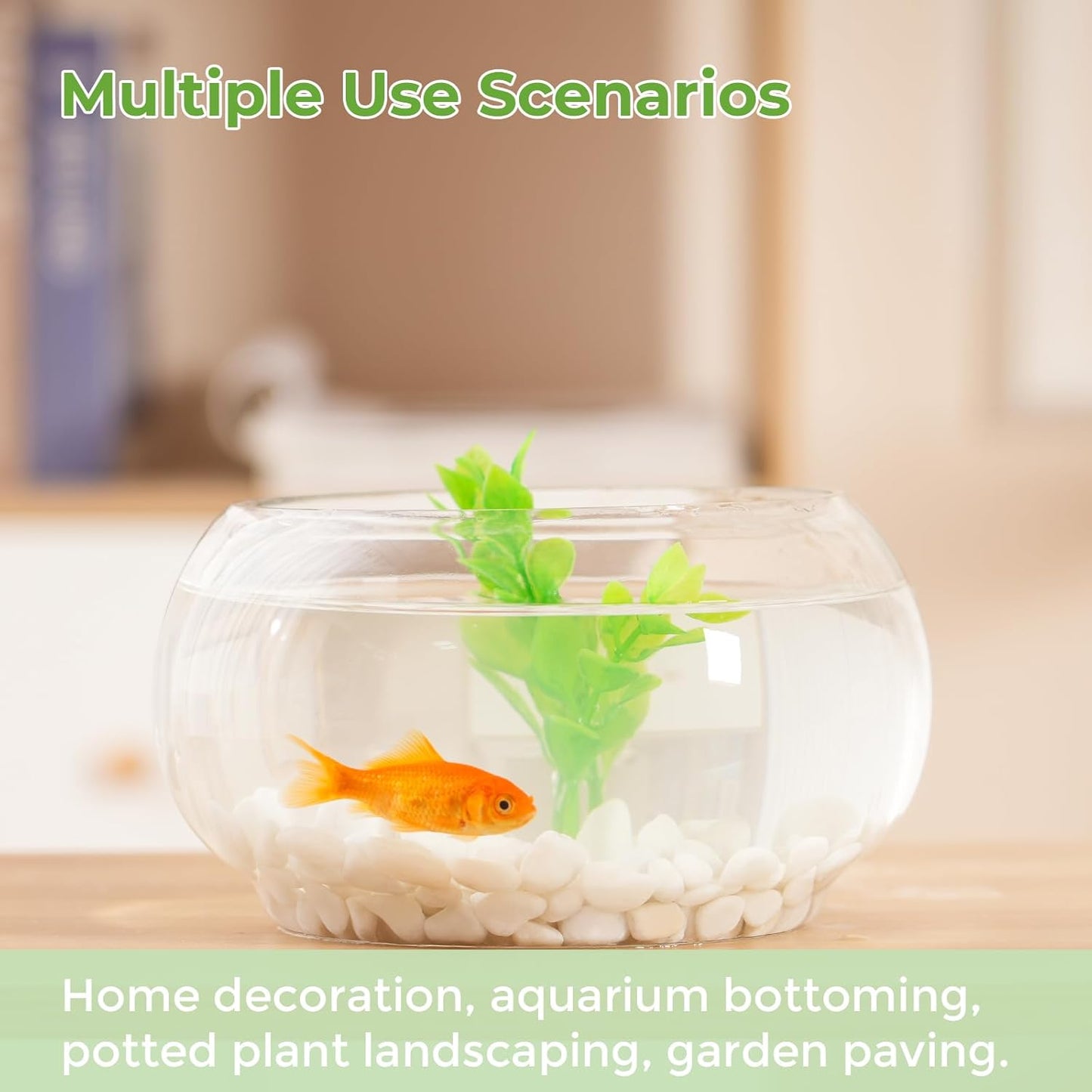 SIDONG 5 LB White River Rocks, 0.3-0.5 Inches Matte Pebbles for Indoor Plants, Aquarium Rocks Used in Fish Tank, Decorative Stones for Plants, Vases, Home DΓ©cor, Crafting, Garden Landscaping