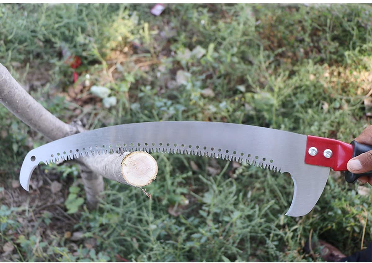 Manual Pole Saw 26 Foot Extendable with 2-Foot Saw Blade, 23.23 inch Mn Steel Tree Saw Tree Pole Pruner for Pruning and Trimming Branches and Leaves