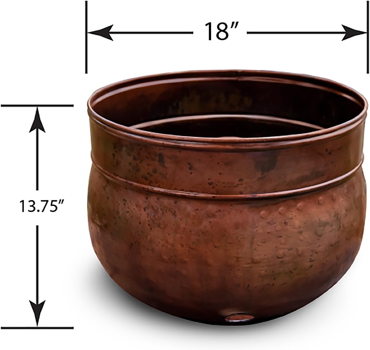 Liberty Garden 1901 Rustic Garden Hose Pot, Holds 100-Feet of 5/8-Inch, Bronze