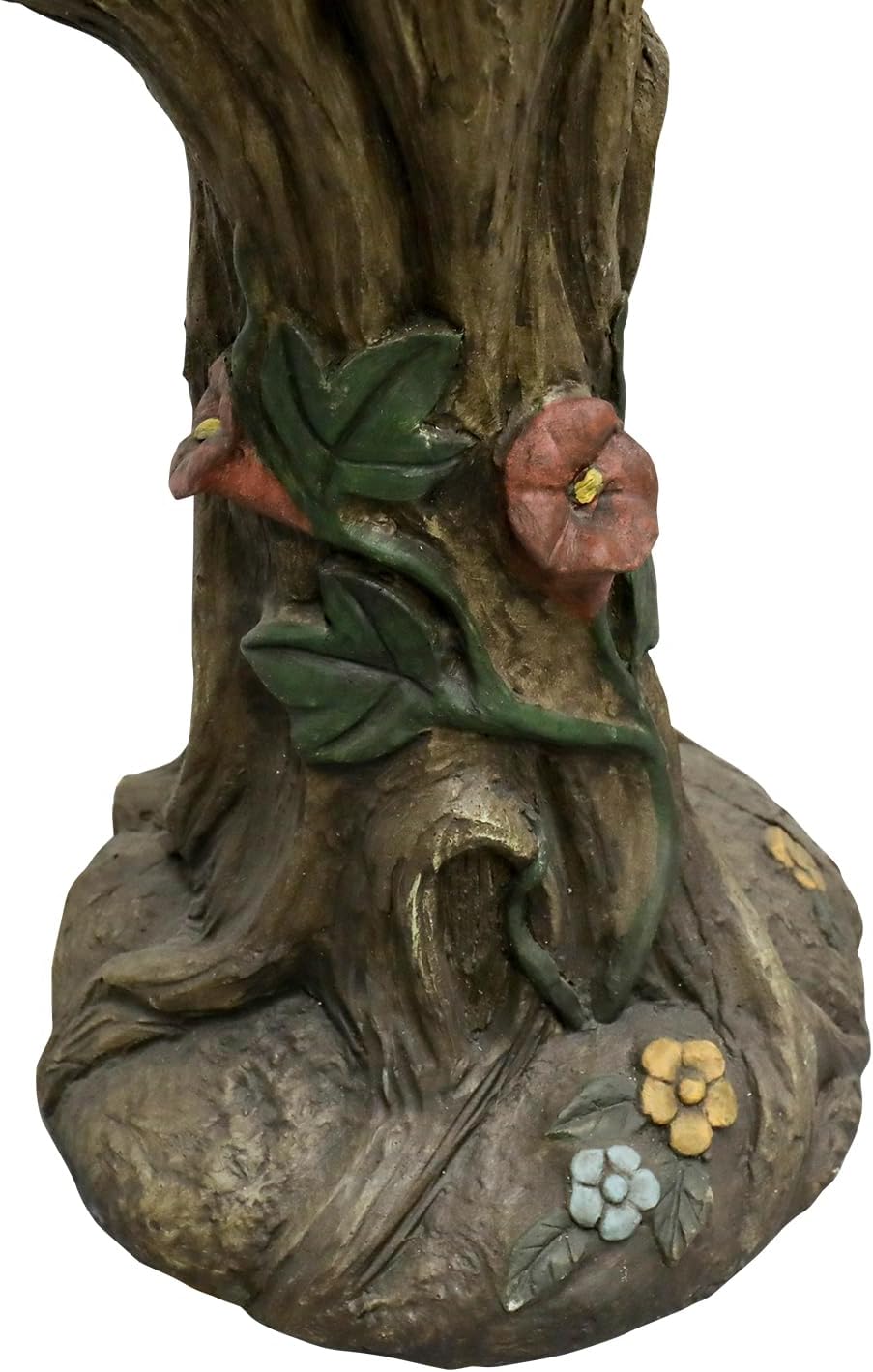 SKYFIRE 25.5” H Concrete Birdbaths for Outdoors -Large Woodland Tree Trunk Yard Statue Decoration,Vintage Birdbath with Bird Figurines Yard Statue for Garden, Patio, Lawn, Backyard