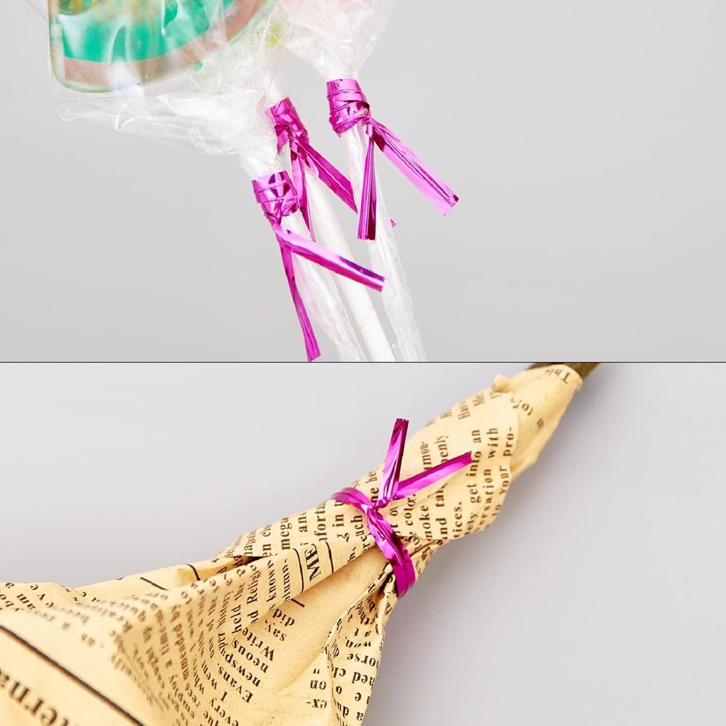 800 Pcs 4" Metallic Twist Ties(Rose Red) for Bakery Ties, Candy Bags, Coffee Bags, Goodie Bags Ties