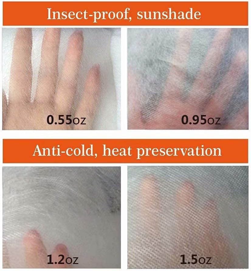 Agfabric Plant Covers Freeze Protection H30 xW60 0.9oz Plant Frost Protection Covers Drawstring Bags Winter Frost Pests Protection,White,2 Pack