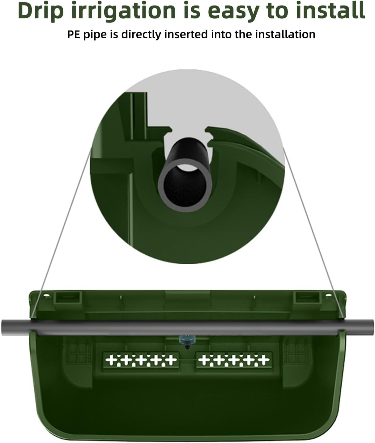 Self Watering Wall Planter with 18 Pots, Vertical Garden Planter for Indoor Plants, Wall Mounted planters Hanging Flower Herbs Vegetables for Garden (Green)