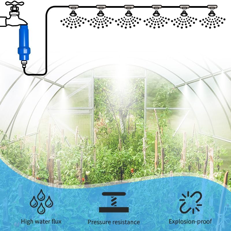 FS-TFC Calcium Inhibitor Filter, Removable and Replaceable Anti-Scale Inline Water Filter Misting System Protector for Mist Nozzle,2PACK