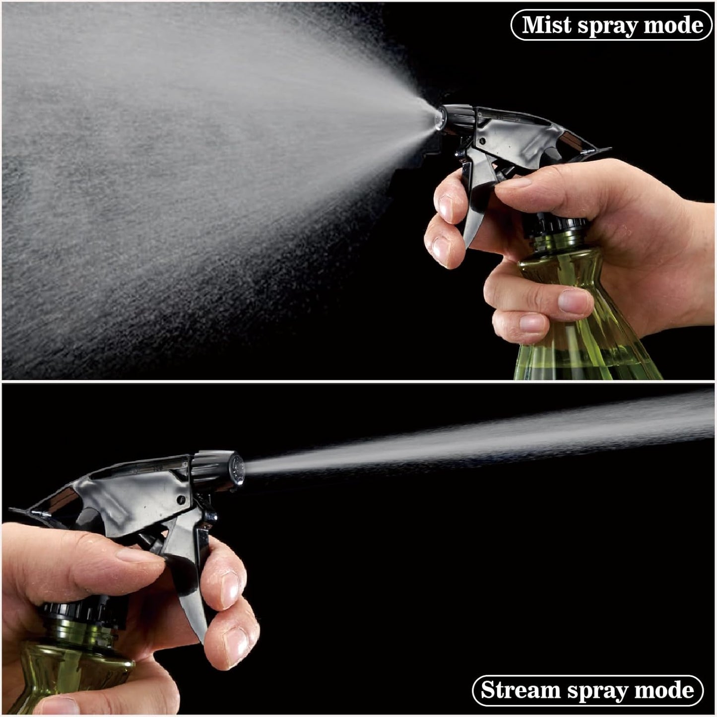 Hair Spray Bottles 17 oz (2 Pack) - Leak Proof, Adjustable Nozzle, Ultra Fine Continuous Water Mister for Hairstyling, Cleaning, Plants, Misting & Pet training