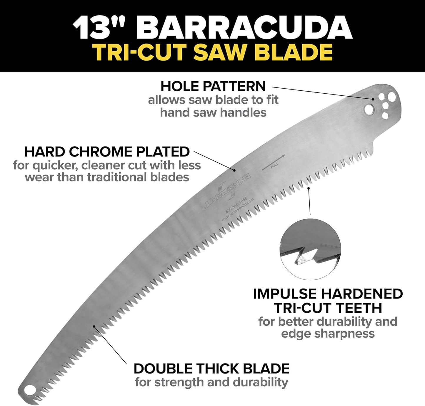Jameson FG-6PKG-7 FG-Series Manual Pole Saw and Tree Pruner with Two 6-Foot Fiberglass Poles