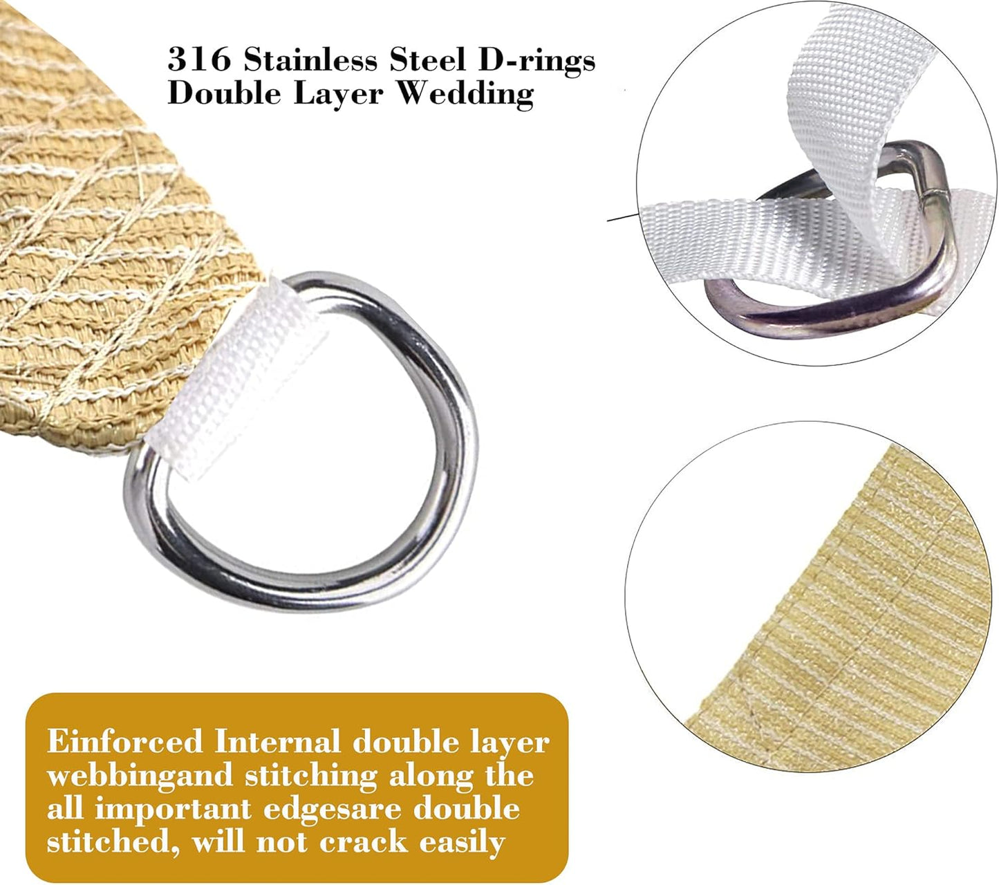 13' x 18' Beige Rectangle Sun Shade Sail SSP1212 Canopy Durable Fabric UV Block Awning,We Make Custom Orders