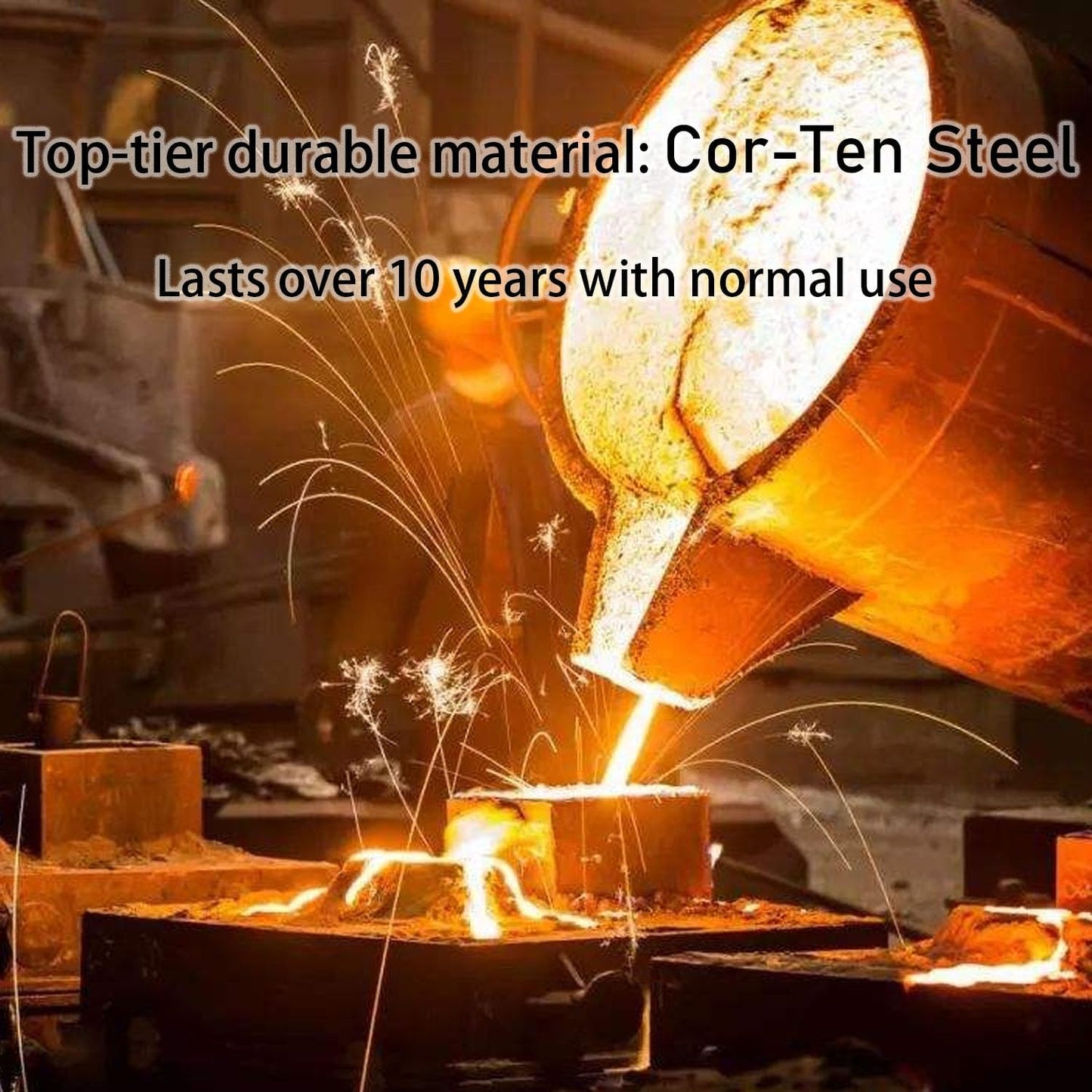 Corten Steel Landscape Edging, 40" L x 6" H, 18 GA Thickness, 18 Pack + 19 Stakes, Enhance Garden, Yard, Park, Lawn, Plants & Vegetables w/Long-Lasting Rust-Finish Cor-Ten Edging