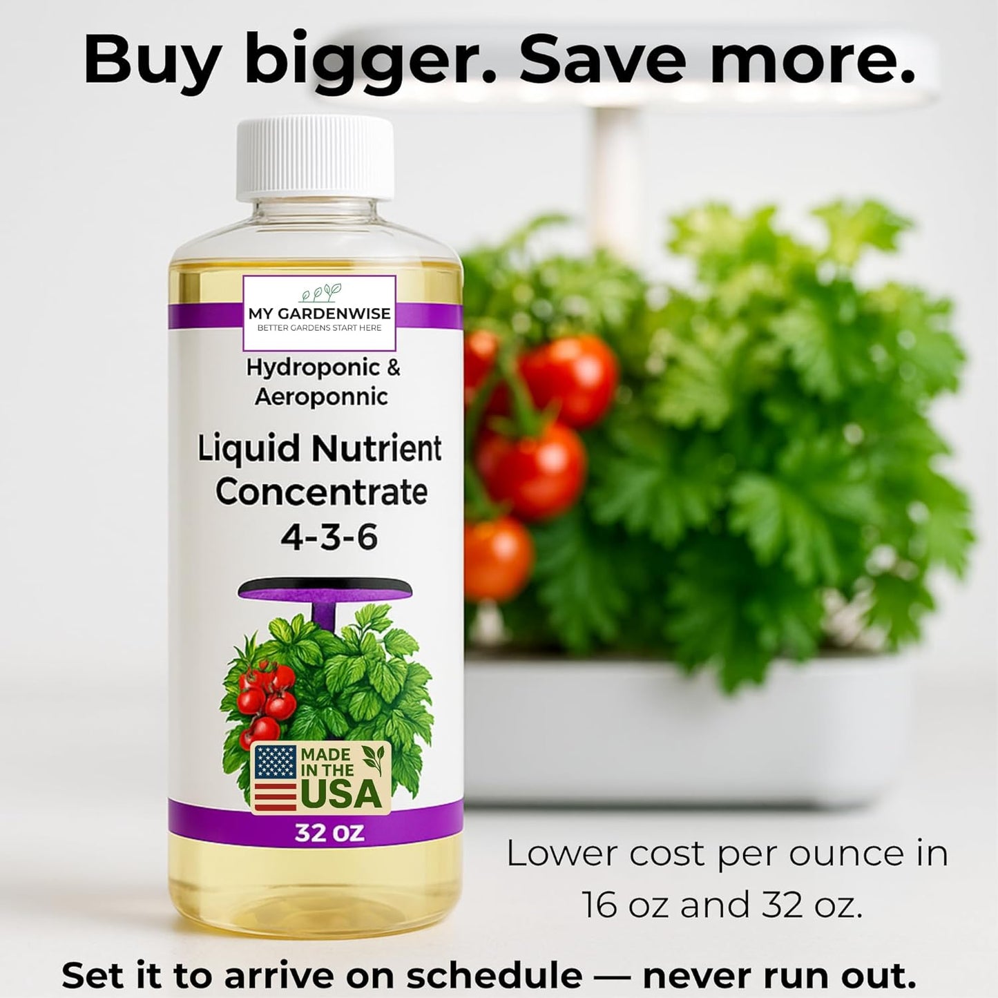 Liquid Plant Food β Hydroponics Nutrients for Indoor House Plants, Tomato, Strawberry, Lucky Bamboo, Lettuce, Vegetable Garden & Herbs β Aero Nutrients Liquid Fertilizer for All Growing Systems (8 oz)