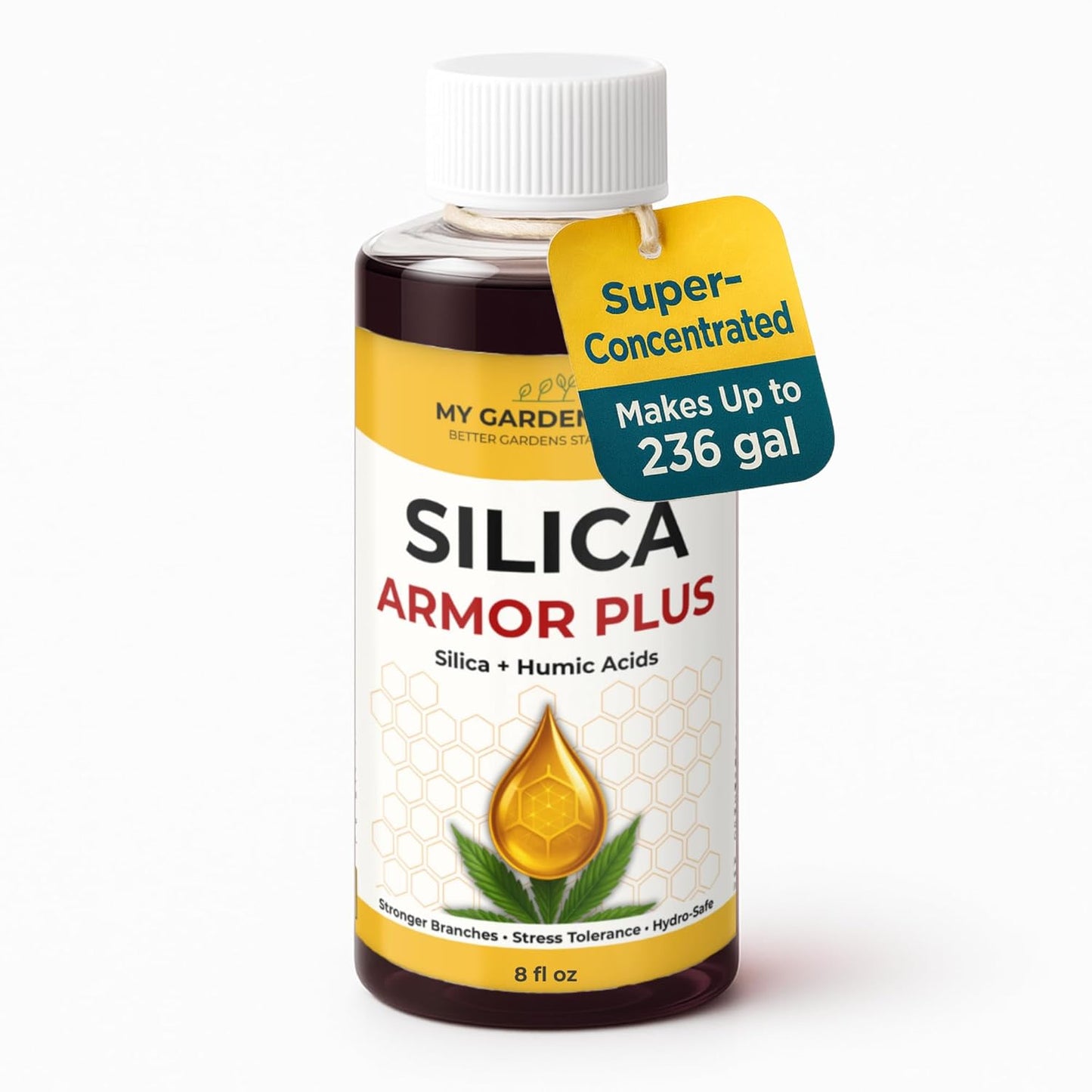 Silica for Plants with Humic Acids β Hydroponic Nutrients & Bloom Fertilizer β Stronger Branches, Stress Tolerance & Big Bloom Growth β Hydroponic Plant Food for Indoor & Outdoor Growers (8 oz)