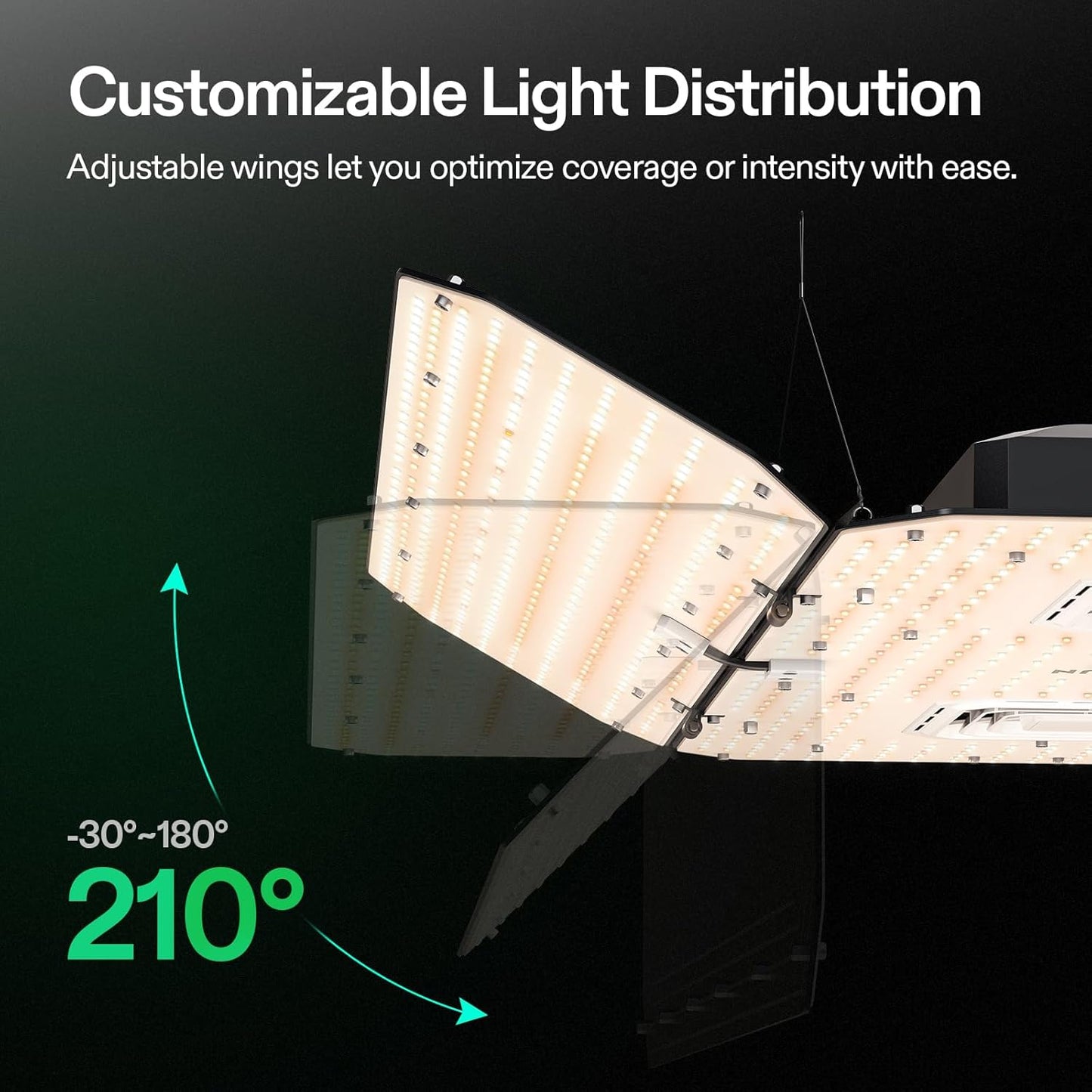 VIVOSUN AeroLight Wing AW400SE & GrowHub Controller E25, LED Grow Light 400W with Integrated Circulation Fan, Full Spectrum, Compatible with App & E42A, 4x4/5x5 Coverage