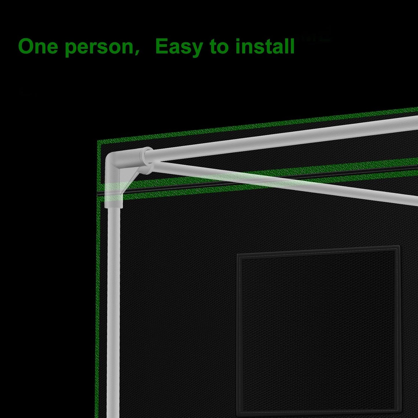 MELONFARM Small Grow Tent for Aerogarden,30”x18”x36” ,Hydroponics Growing System ,Highly Reflective 600D Diamond Mylar Canvas with Ventilation window and Floor Tray for Hydroponic Indoor Plant Growing