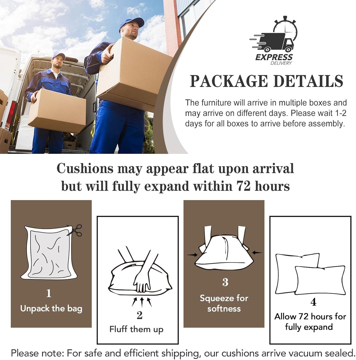 EAGLE PEAK Natural Wood Outdoor Patio Furniture, Cedar Furniture, Conversation Set, Outdoor Seating for Deck Patio Porch, Sofa, 2 Chairs & 2 Ottomans, 5 Pieces, Brown/Red