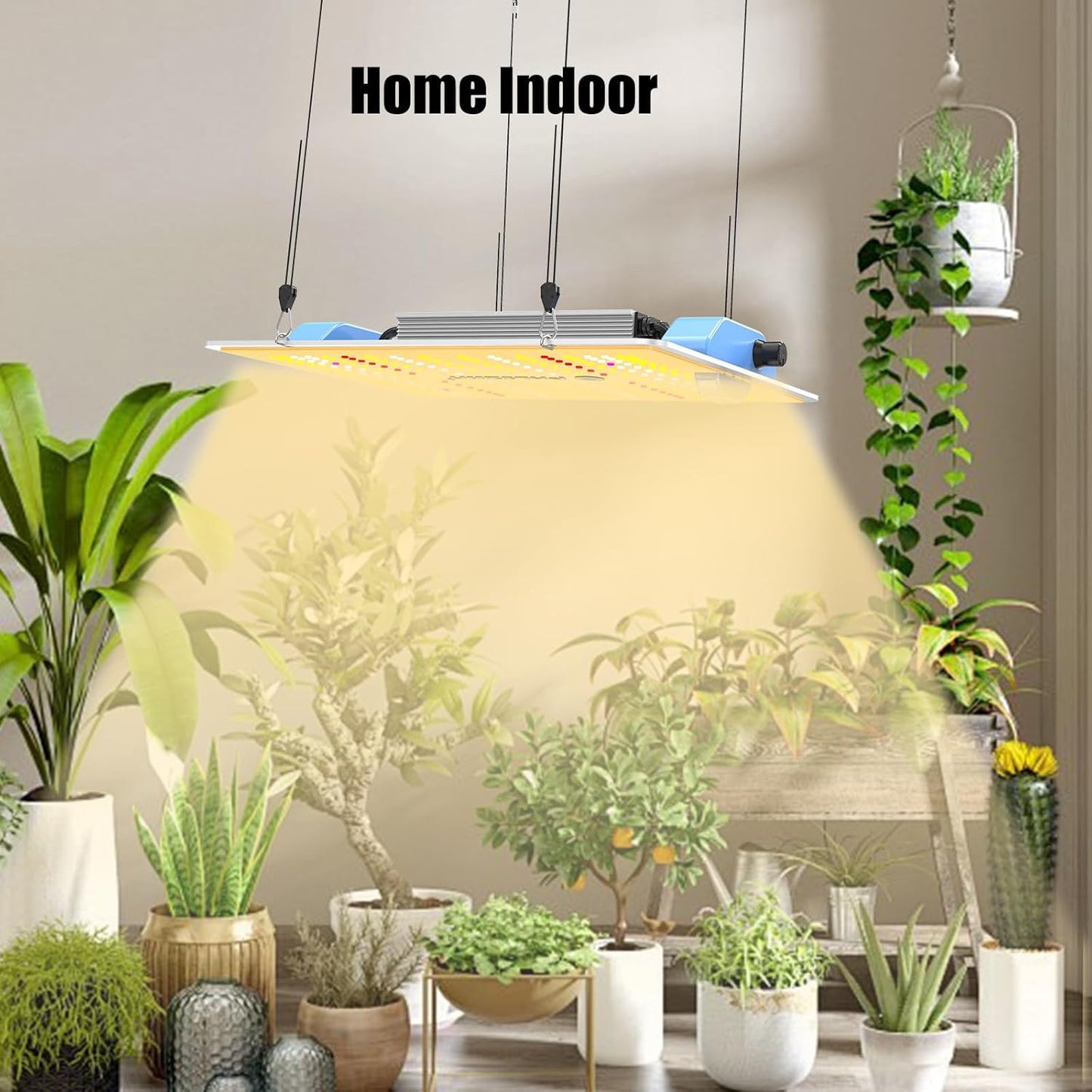 Phlizon PL1000 Dimmable Plant LED Grow Light Full Spectrum Grow Lamp for Indoor Plants Waterproof Zero Noise LED Growing Light