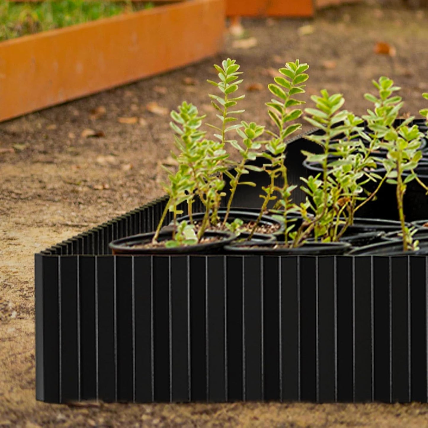 SnugNiture Corrugated Metal Garden Edging,8" x 20' Sturdy Lawn Edging Border,Landscape Edging Border for Lawn, Flower Bed,Garden and Yard