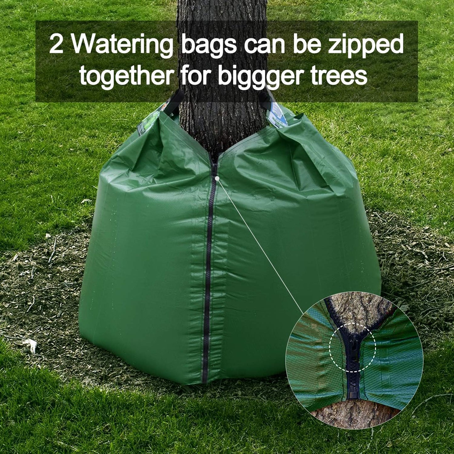 12 Pack 20 Gallon Tree Watering Bags, Reusable, Heavy Duty, Slow Release Water Bags for Trees, Premium PVC Tree Drip Irrigation Bags