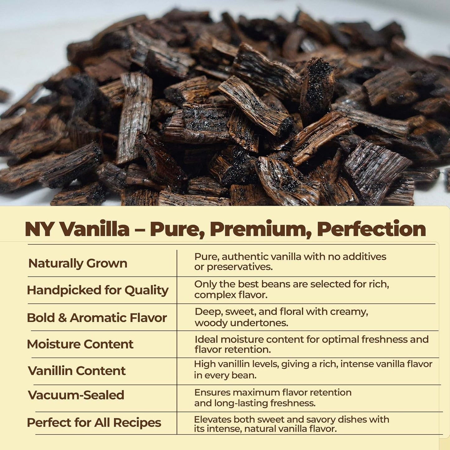 2 lb Bulk Vanilla Bean Splits, Cut from Whole Vanilla Beans for Making Vanilla Extract, VanillaPowder, Homemade Extract, and Baking, Non-GMO, Caffeine-free. by NYVanilla