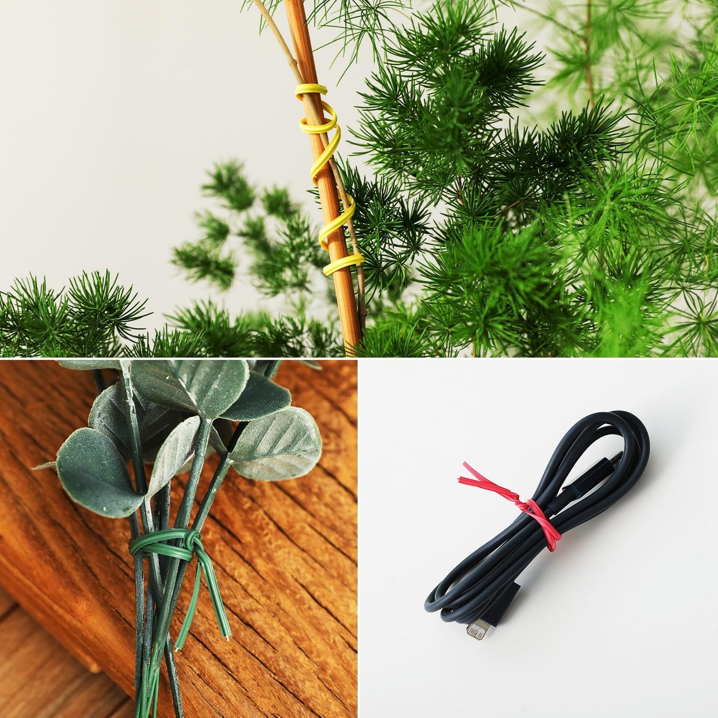 300 Pcs 6 inch White Plastic Twist Ties, Cable Ties, for Bags, Gardening Tools