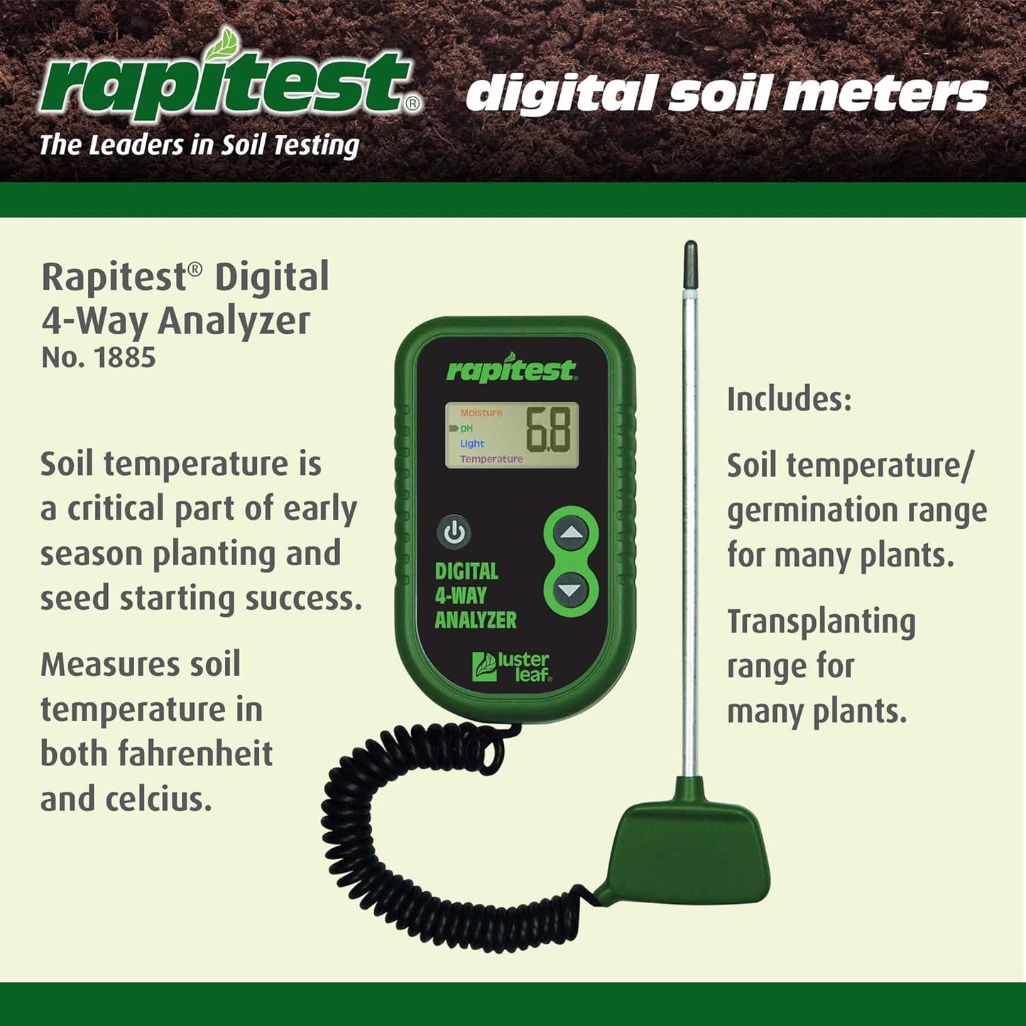Luster Leaf 1885 Digital 4-Way Analyzer
