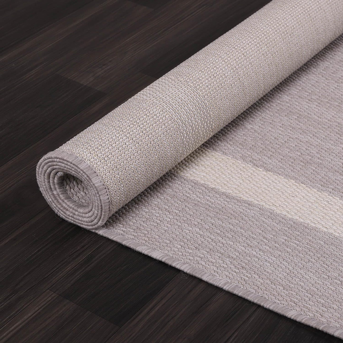 Bordered Outdoor Rug 6x9 Washable Outside Carpet for Indoor Patio Porch Waterproof Easy Cleaning Non Shedding Area Rugs Gray 6 x 9