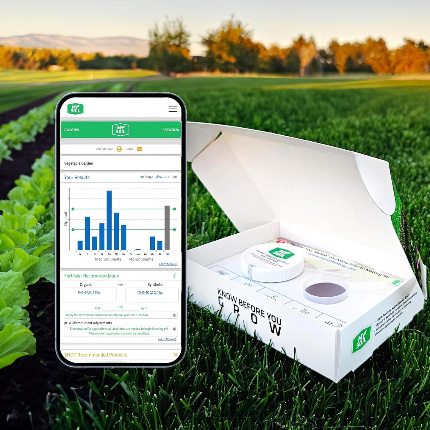 MySoil Soil Test Kit 2 Pack, Unlock Your Lawn & Garden Potential, Complete & Accurate Nutrient and pH Analysis with Recommendations Tailored to Your Soil and Plant Needs