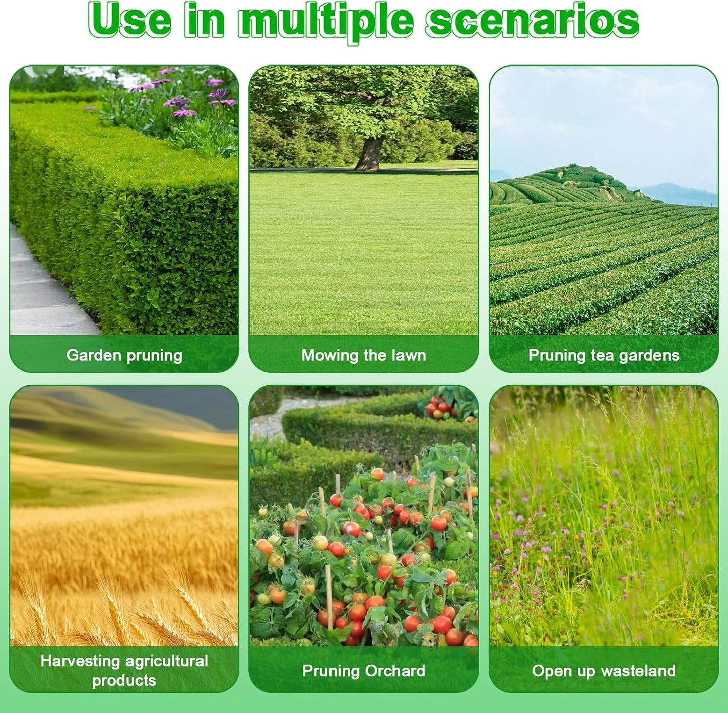 8-in-1 Gas Weed Wacker, 52cc 2-Cycle Gas Weed Eater,Latest Weed Eater,Edger Pole Saw Chainsaw Pruner Brush Cutter for Yard & Garden,9500RPM & 40T Blade,Easy Use