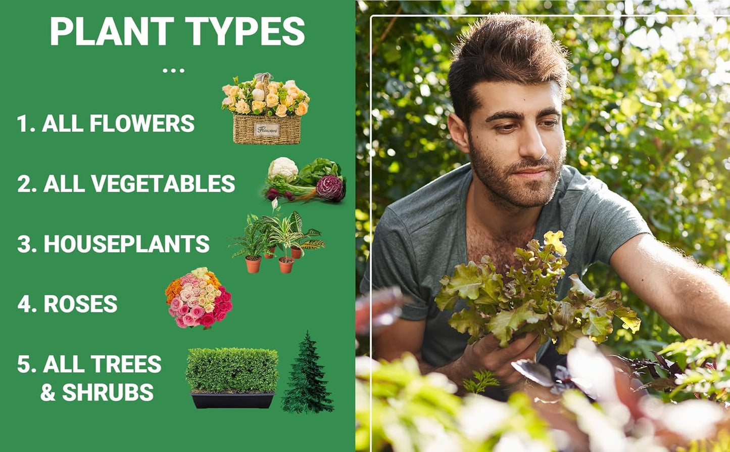 6-6-6 All-Purpose Professional Plant Food Fertilizer; Ideal for Winter Care & Spring Feeding, Perfect Balanced NPK for Indoor and Outdoor Plants (1/2 Quart)