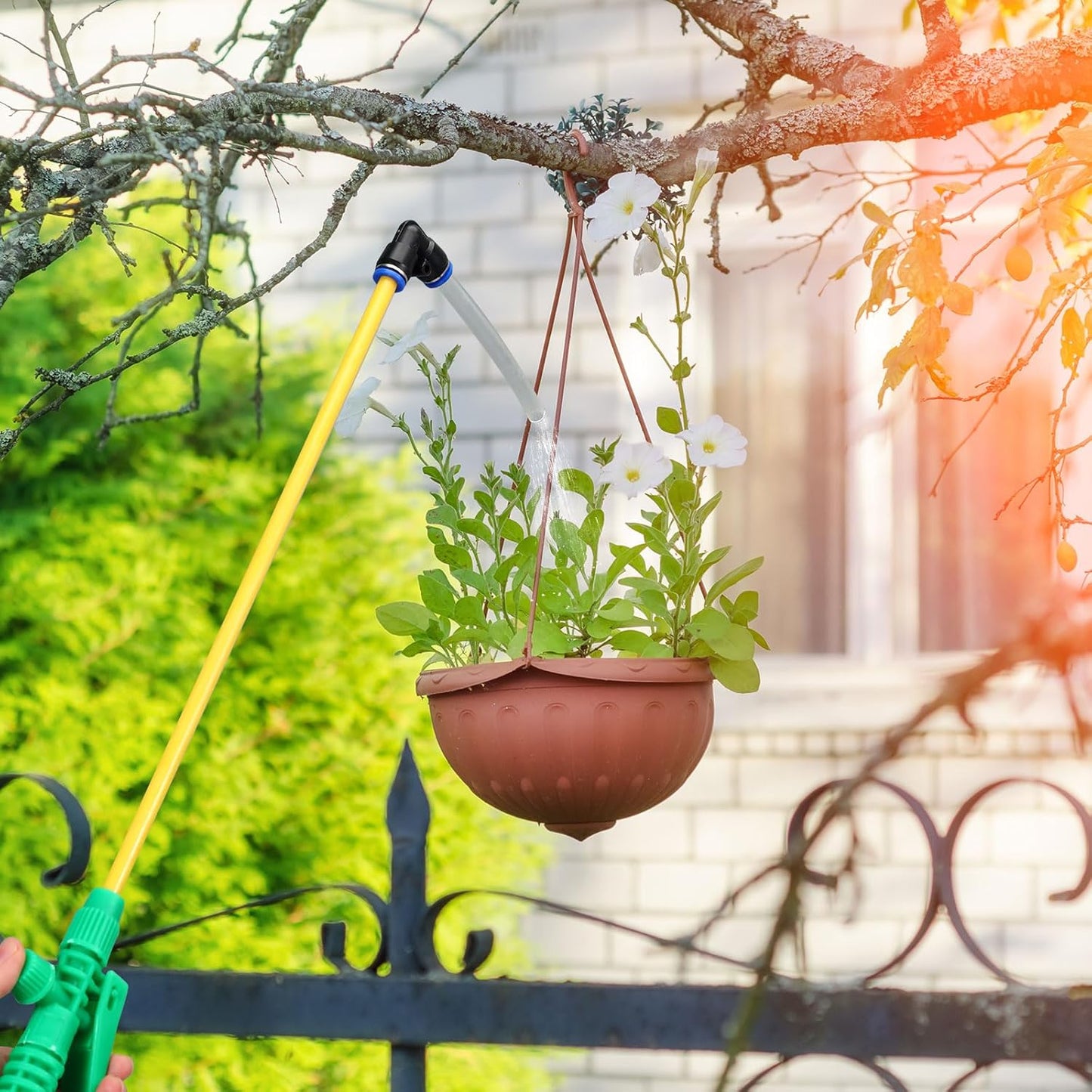 Honeydak 1. 3 Gallon 5l Watering Can Device for Watering Hanging Plant Basket Hard to Reach High Plant Waterer Sprayer Pump Pressured Sprayer for Indoor or Garden