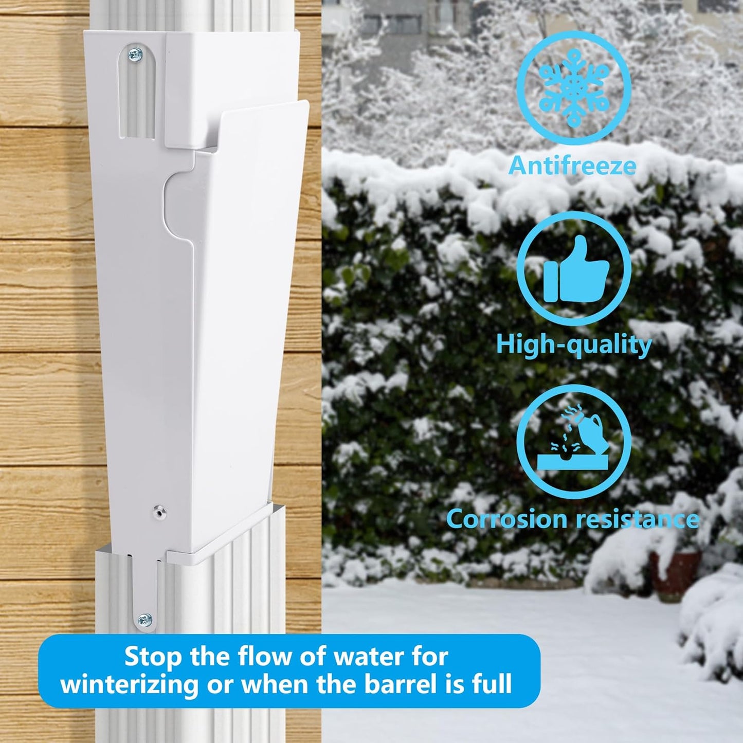 EBaokuup Rainwater Collection System, Rain Barrel Diverter Catching Collection System, Stainless Steel Raindrop Rainwater Colander Fits 2" x 3" Standard Downspout