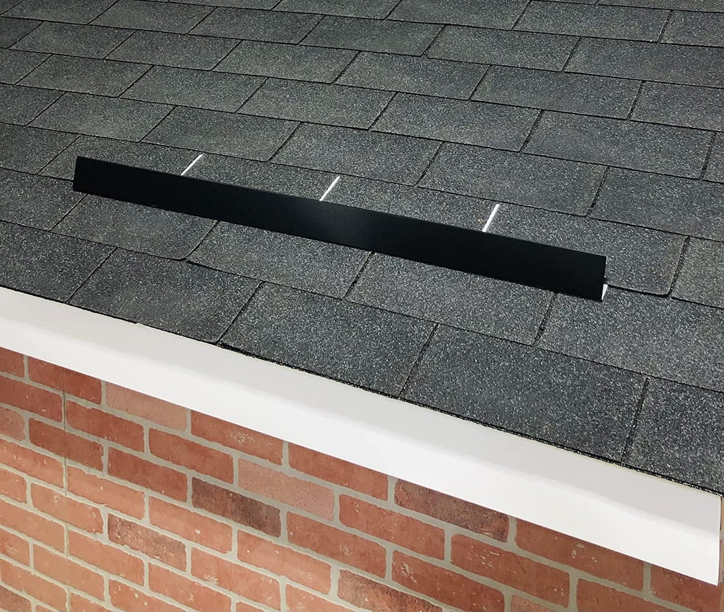 EAGLE 1- Shingle Roof Rain Diverter 40 Inches Long- 26 Gauge Material- Easy to Install- Includes Stainless Steel Nails (4, Black)