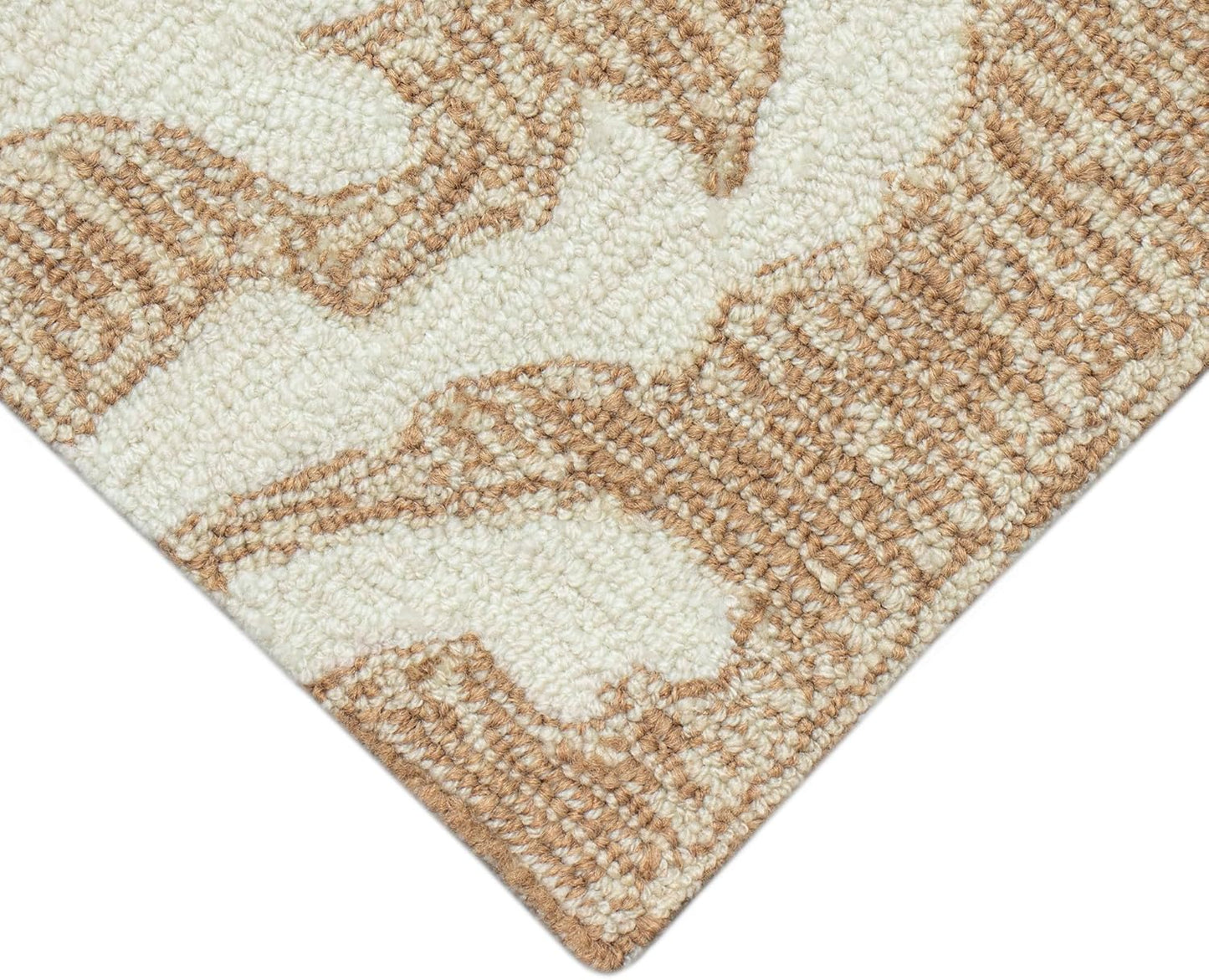 Liora Manne Capri Coastal Coral Border Neutral Indoor/Outdoor Rug, 8' Round