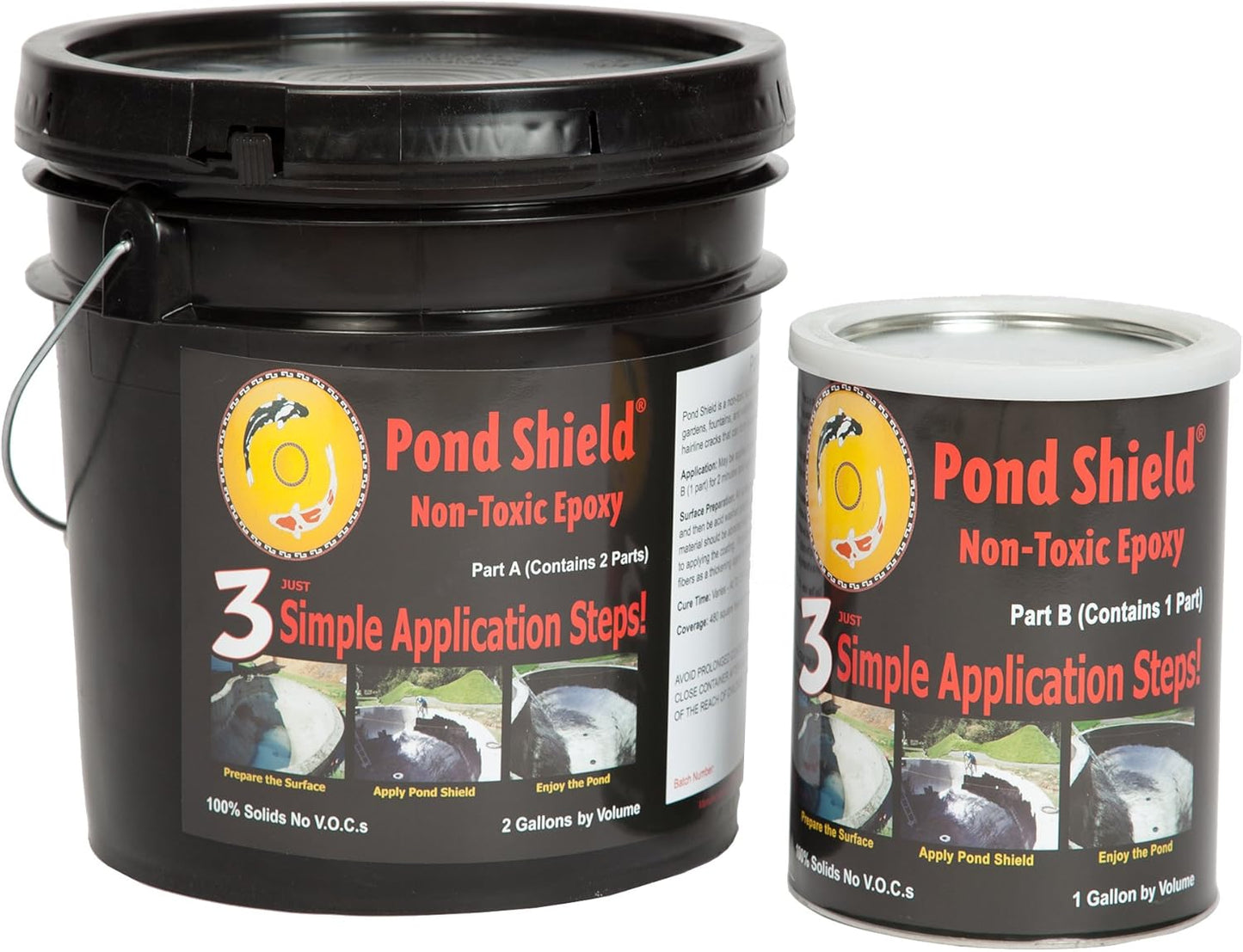 Pond Armor SKU-DBLUE-3GA Delta Blue Pond Shield 3 Gallon Kit Non-Toxic epoxy Coating