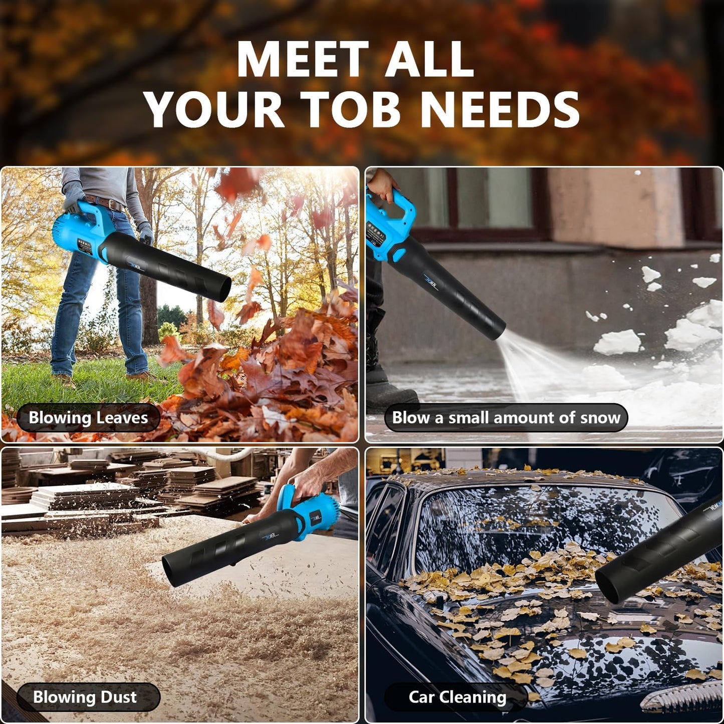 NEWONE Leaf Blower Cordless Hand Electric Leaf Blower/Leaf Vacuum,20V 5 Speed Lightweight Sweeper Vacuum with 2 Battery and Charger,Portable for Lawn Care/Dust/Pet Hair/Dust/Trash