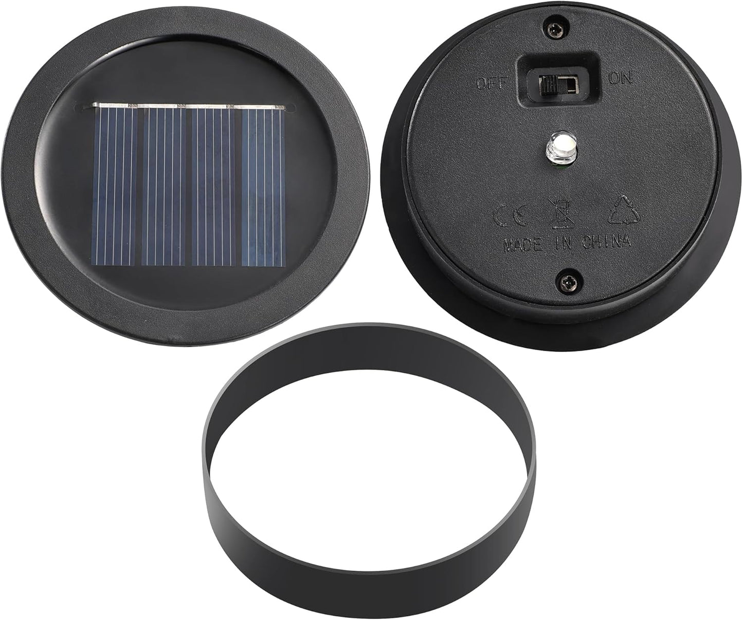 Cooo 2 Pack Mosaic Solar Lantern Outdoor Waterproof IP68 Hanging Projection Light Hidden Lid Pear-Shaped Lantern with Rope Handle Solar Powered Auto On for Patio Garden Fence Table - Neon Mosaic