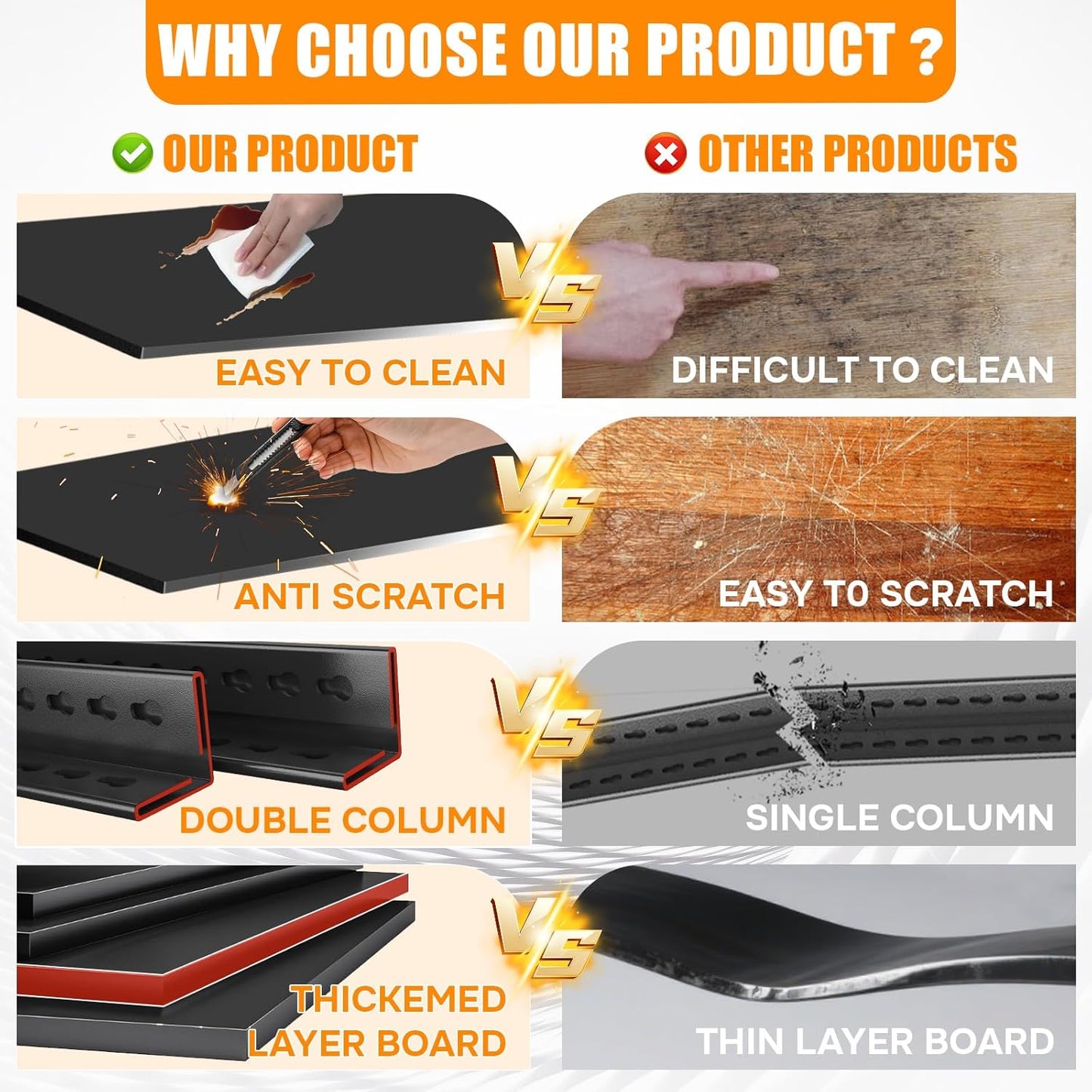 78''H Garage Shelving Heavy Duty Garage Storage Shelves, 3000 LBS Adjustable 5 Tier Industrial Shelving Unit, Metal Utility Shelf for Basement, Warehouse and Workshop (78''Hx36''Wx16''D, Black)