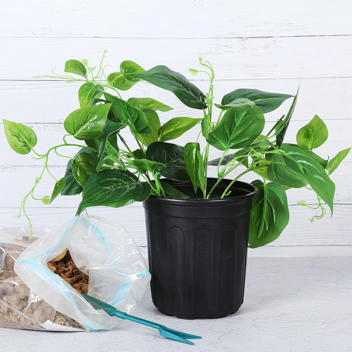 JERIA 50-Pack 1 Gallon Flexible Plant Nursery Pots with 50Pcs Plant Labels,Thickened Soft Plastic Seedling Pots,Seed Starting Pot Flower Plant Container for Succulents,Seedlings