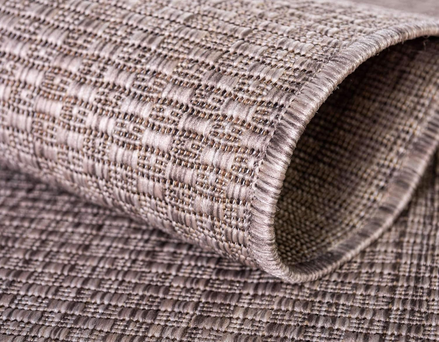 Unique Loom Collection Casual Transitional Solid Heathered Indoor/Outdoor Flatweave Area Rug (7' 10" x 11' 4" Rectangle, Beige/Ivory)