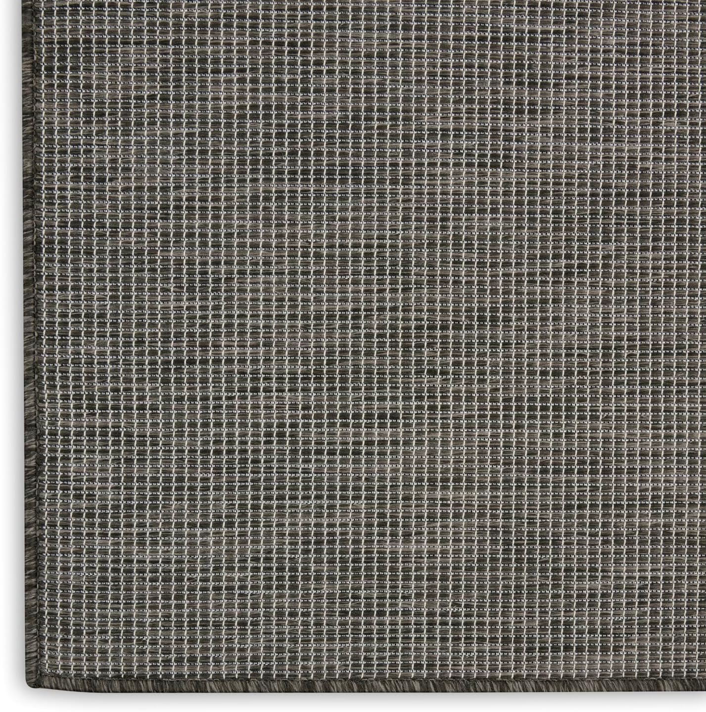 Nourison Positano Indoor-Outdoor Charcoal 7' x 10' Area Rug, Easy Cleaning, Non Shedding, Bed Room, Living Room, Dining Room, Backyard, Deck, Patio (7x10)