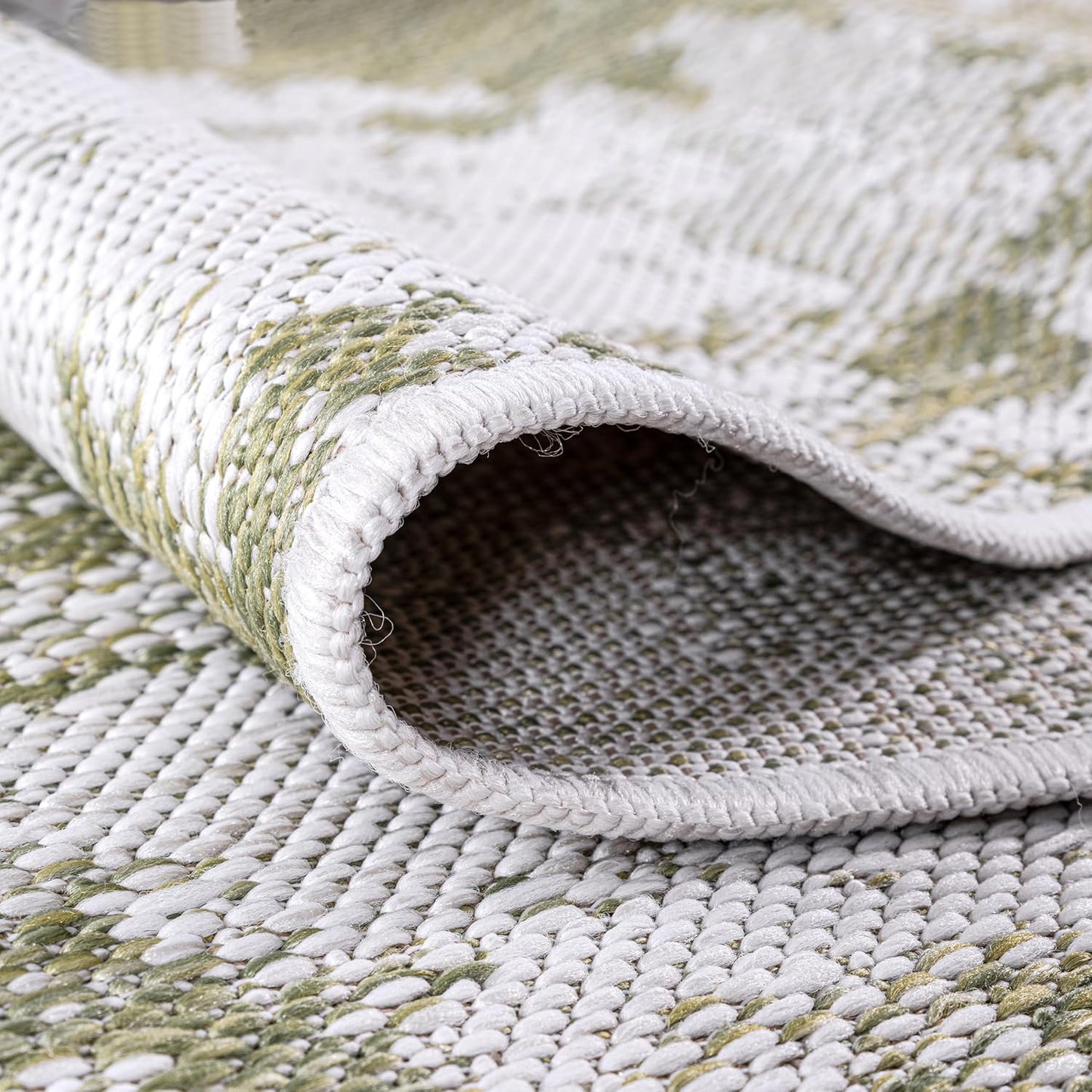 Keen Home Design Terrace Outdoor Round Rug - 5ft Round Washable Indoor/Outdoor Rug for Patio, Kitchen, Balcony, Beach, Garden, Deck and Porch, Size: 5'3" Round