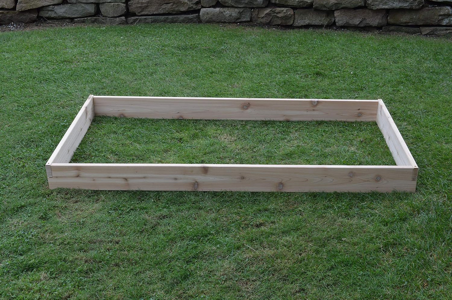 Red Cedar Wood Raised Vegetable Garden Bed - Amish Made in USA (5.5" Raised Bed, Gray Stain)
