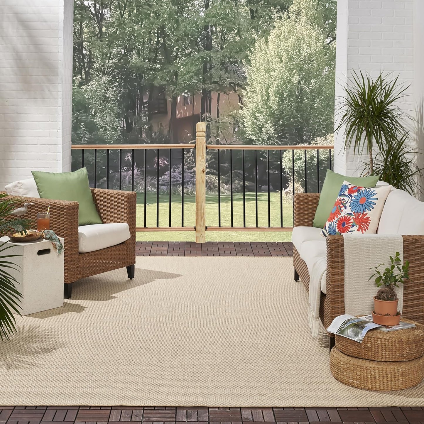 Nourison Home Home Courtyard 8' x 10' Natural Area Rug